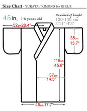 將圖片載入圖庫檢視器 Girl's Easy Yukata / Kimono Robe : Japanese Traditional Clothes - Dolls in Color Gradation Pink