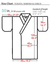 將圖片載入圖庫檢視器 Girl's Easy Yukata / Kimono Robe : Japanese Traditional Clothes - Dolls in Color Gradation Pink