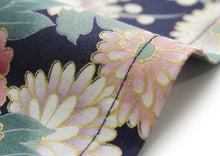 Load image into Gallery viewer, Girl's Easy Yukata / Kimono Robe : Japanese Traditional Clothes - Princess & Peony Navy