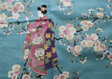 將圖片載入圖庫檢視器 Girl's Easy Yukata / Kimono Robe : Japanese Traditional Clothes - Lovely "Maiko" Turquois