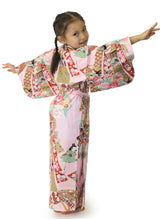 將圖片載入圖庫檢視器 Girl's Easy Yukata / Kimono Robe : Japanese Traditional Clothes - Little Doll Pink