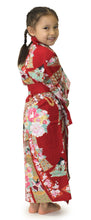 將圖片載入圖庫檢視器 Girl's Easy Yukata / Kimono Robe : Japanese Traditional Clothes - Little Doll Red