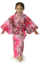 將圖片載入圖庫檢視器 Girl's Easy Yukata / Kimono Robe : Japanese Traditional Clothes - Dolls in Color Gradation Pink