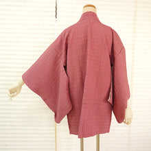 Load image into Gallery viewer, Vintage Haori Kimono Jacket Silk, Dark Pink base, Stripes
