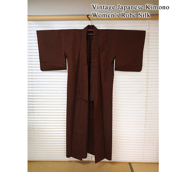 Vintage Japanese Kimono Women's Robe Silk, Bright Yellow,Bokashi-Dye Kimono (Soft Gradient Effect)