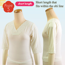画像をギャラリービューアに読み込む, Thermal Kimono innerwear for Women – Stretch Lace Collar, Winter Japanese Underment
