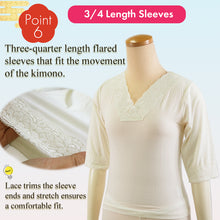 画像をギャラリービューアに読み込む, Thermal Kimono innerwear for Women – Stretch Lace Collar, Winter Japanese Underment
