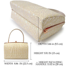 画像をギャラリービューアに読み込む, Robe décolletée Formal Kimono Bag &amp; Zori Set【Gold】 – Gold Aurora Brocade Evening-Wear Accessories for Kimono / Japanese Formal Wear / for TEA ceremony
