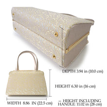 画像をギャラリービューアに読み込む, Robe décolletée Formal Kimono Bag &amp; Zori Set【Gold】 – Gold Aurora Brocade Evening-Wear Accessories for Kimono / Japanese Formal Wear / for TEA ceremony
