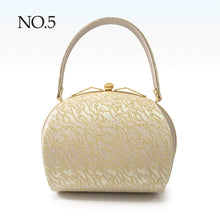 画像をギャラリービューアに読み込む, Robe décolletée Formal Kimono Bag &amp; Zori Set【Gold】 – Gold Aurora Brocade Evening-Wear Accessories for Kimono / Japanese Formal Wear / for TEA ceremony
