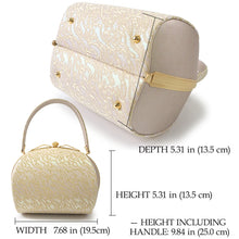 画像をギャラリービューアに読み込む, Robe décolletée Formal Kimono Bag &amp; Zori Set【Gold】 – Gold Aurora Brocade Evening-Wear Accessories for Kimono / Japanese Formal Wear / for TEA ceremony

