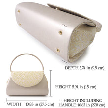 画像をギャラリービューアに読み込む, Robe décolletée Formal Kimono Bag &amp; Zori Set【Gold】 – Gold Aurora Brocade Evening-Wear Accessories for Kimono / Japanese Formal Wear / for TEA ceremony
