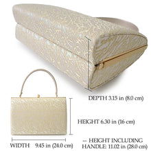 画像をギャラリービューアに読み込む, Robe décolletée Formal Kimono Bag &amp; Zori Set【Gold】 – Gold Aurora Brocade Evening-Wear Accessories for Kimono / Japanese Formal Wear / for TEA ceremony
