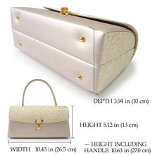 画像をギャラリービューアに読み込む, Robe décolletée Formal Kimono Bag &amp; Zori Set【Gold】 – Gold Aurora Brocade Evening-Wear Accessories for Kimono / Japanese Formal Wear / for TEA ceremony
