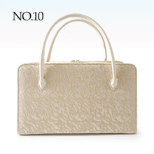 画像をギャラリービューアに読み込む, Robe décolletée Formal Kimono Bag &amp; Zori Set【Gold】 – Gold Aurora Brocade Evening-Wear Accessories for Kimono / Japanese Formal Wear / for TEA ceremony
