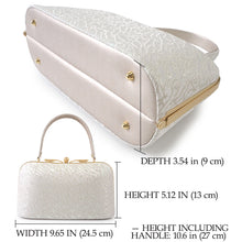 画像をギャラリービューアに読み込む, Robe décolletée Formal Kimono Bag &amp; Zori Set【Silver】 – Silver Aurora Brocade Evening-Wear Accessories for Kimono / Japanese Formal Wear / for TEA ceremony
