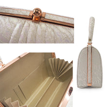 画像をギャラリービューアに読み込む, Robe décolletée Formal Kimono Bag &amp; Zori Set【Silver】 – Silver Aurora Brocade Evening-Wear Accessories for Kimono / Japanese Formal Wear / for TEA ceremony
