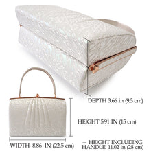 画像をギャラリービューアに読み込む, Robe décolletée Formal Kimono Bag &amp; Zori Set【Silver】 – Silver Aurora Brocade Evening-Wear Accessories for Kimono / Japanese Formal Wear / for TEA ceremony
