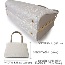 画像をギャラリービューアに読み込む, Robe décolletée Formal Kimono Bag &amp; Zori Set【Silver】 – Silver Aurora Brocade Evening-Wear Accessories for Kimono / Japanese Formal Wear / for TEA ceremony
