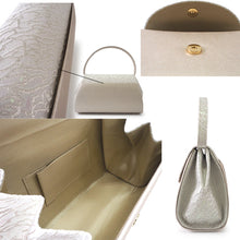 画像をギャラリービューアに読み込む, Robe décolletée Formal Kimono Bag &amp; Zori Set【Silver】 – Silver Aurora Brocade Evening-Wear Accessories for Kimono / Japanese Formal Wear / for TEA ceremony

