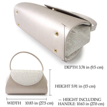 画像をギャラリービューアに読み込む, Robe décolletée Formal Kimono Bag &amp; Zori Set【Silver】 – Silver Aurora Brocade Evening-Wear Accessories for Kimono / Japanese Formal Wear / for TEA ceremony

