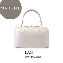 Load image into Gallery viewer, Robe décolletée Formal Kimono Bag 【Silver】 – Elegant Japanese Formal Kimono Bag in Aurora Silk &amp; Metallic Embroidery / Japanese Formal Wear / for TEA ceremony
