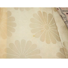將圖片載入圖庫檢視器 Vintage Haori Kimono Jacket Beige base, Bold Geometric Design
