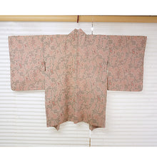 將圖片載入圖庫檢視器 Vintage Haori Kimono Jacket Beige base, Bold Geometric Design
