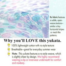 画像をギャラリービューアに読み込む, Lightweight Cotton Yukata for Women, Sky Blue base, Sunlit Path, landscape pattern – Inspired by Kaneko Misuzu’s Poetry, Summer Japanese Kimono Robe
