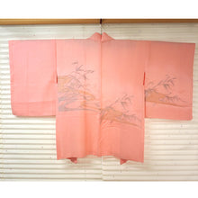 將圖片載入圖庫檢視器 Vintage Haori Kimono Jacket Silk, Baby Pink base, Bamboo Leaves—Symbol of Strength &amp; Growth!
