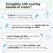 画像をギャラリービューアに読み込む, Ultra-Warm Tabi Inner Socks（Long） for Kimono &amp; Winter Wear – Soft Thermo Heat-Generating Fabric, Stretch Fit, unisex, Available in M &amp; L Sizes
