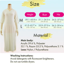 画像をギャラリービューアに読み込む, Thermal Kimono innerwear for Women (one-piece | Kimono Underdress) – Kimono Slip, Stretch Lace Collar, Winter Japanese Undergarment
