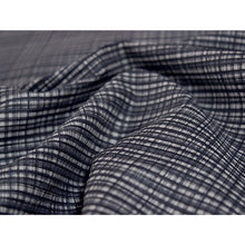 画像をギャラリービューアに読み込む, Washable Japanese Kimono Fabric Bolt – White &amp; Deep Navy Madras-Style Check Design – 13-Yard Wide Polyester for Custom Kimono &amp; Sewing
