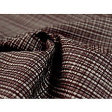 画像をギャラリービューアに読み込む, Washable Japanese Kimono Fabric Bolt – White Madras-Style Check in Deep Brown – Wide 13-Yard Polyester for Custom Kimono &amp; Sewing
