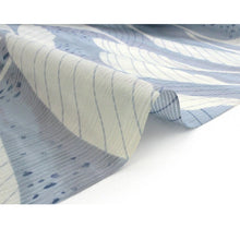 將圖片載入圖庫檢視器 Washable Japanese Kimono Fabric Bolt – White Feather-Like Leaf Design with Soft Reddish Blush Accents – 13-Yard Polyester for Custom Kimono &amp; Sewing
