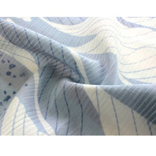 將圖片載入圖庫檢視器 Washable Japanese Kimono Fabric Bolt – White Feather-Like Leaf Design with Soft Reddish Blush Accents – 13-Yard Polyester for Custom Kimono &amp; Sewing
