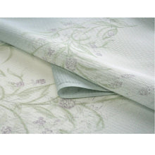 將圖片載入圖庫檢視器 Washable Japanese Kimono Fabric Bolt – Soft Muted Green with Lavender &amp; Sage Floral Circles – 13-Yard Polyester for Custom Kimono &amp; Sewing
