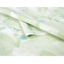 画像をギャラリービューアに読み込む, Washable Japanese Kimono Fabric Bolt – Light Yellow-Green with Layered Small Floral &amp; Leaf Design – 13-Yard Polyester for Custom Kimono &amp; Sewing
