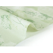 画像をギャラリービューアに読み込む, Washable Japanese Kimono Fabric Bolt – Light Yellow-Green with Layered Small Floral &amp; Leaf Design – 13-Yard Polyester for Custom Kimono &amp; Sewing
