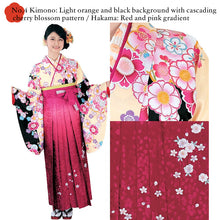 画像をギャラリービューアに読み込む, Washable Embroidered Hakama &amp; Nishaku-sode Kimono Set for Women – Ready-to-Wear 2-Piece Outfit for Graduation &amp; Formal Celebrations
