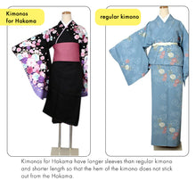 將圖片載入圖庫檢視器 Women’s Nishaku-sode Kimono – Washable Long-Sleeve Japanese Kimono, Chrysanthemum, Camellias floral design, Wisteria Top for Graduation, Formal Events &amp; Kimono Outfit Coordination
