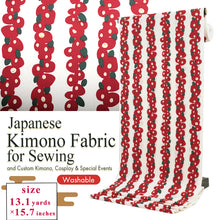 画像をギャラリービューアに読み込む, Washable Japanese Kimono Fabric Bolt – Retro Pop Contrast Design – 13-Yard Polyester Komon Textile for Custom Kimono &amp; Sewing
