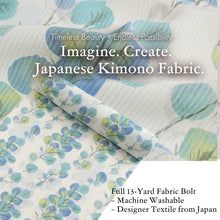 画像をギャラリービューアに読み込む, Washable Japanese Kimono Fabric Bolt – Soft-Tone Rounded Tree Motif Design – 13-Yard Polyester for Custom Kimono &amp; Sewing
