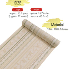 画像をギャラリービューアに読み込む, Washable Japanese Kimono Fabric Bolt – Blurred Stripe &amp; Arabesque Floral Design – 13-Yard Polyester for Custom Kimono &amp; Sewing
