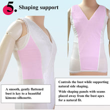 將圖片載入圖庫檢視器 Kimono Shaping Bra for Women – Wire-Free Cotton Blend, Breathable &amp; Easy Wear, Flat Silhouette Undergarment for Kimono, Bridal &amp; Formal Occasions,S-LL
