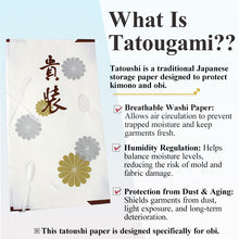 將圖片載入圖庫檢視器 Tatogami paper, Japanese Obi Storage Paper Sleeves, Set of 10 – Traditional Washi Archival Covers with Viewing Window for Kimono Obi Preservation

