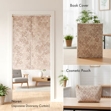 画像をギャラリービューアに読み込む, Washable Japanese Kimono Fabric Bolt – Cream Beige Peony Arabesque &amp; Plum Bamboo Motifs – 13-Yard Polyester for Custom Kimono &amp; Sewing
