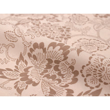 画像をギャラリービューアに読み込む, Washable Japanese Kimono Fabric Bolt – Cream Beige Peony Arabesque &amp; Plum Bamboo Motifs – 13-Yard Polyester for Custom Kimono &amp; Sewing
