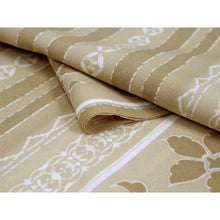画像をギャラリービューアに読み込む, Washable Japanese Kimono Fabric Bolt – Mustard Stripe &amp; Sarasa Floral Shippo Design – 13-Yard Polyester for Custom Kimono &amp; Sewing
