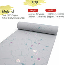 画像をギャラリービューアに読み込む, Washable Japanese Kimono Fabric Bolt – Elegant Gray Floral &amp; Vine Komon Design – 13-Yard Polyester for Custom Kimono &amp; Sewing
